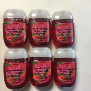 Bath & body works pocketbac lot of 6 passion fruit & banana flower
